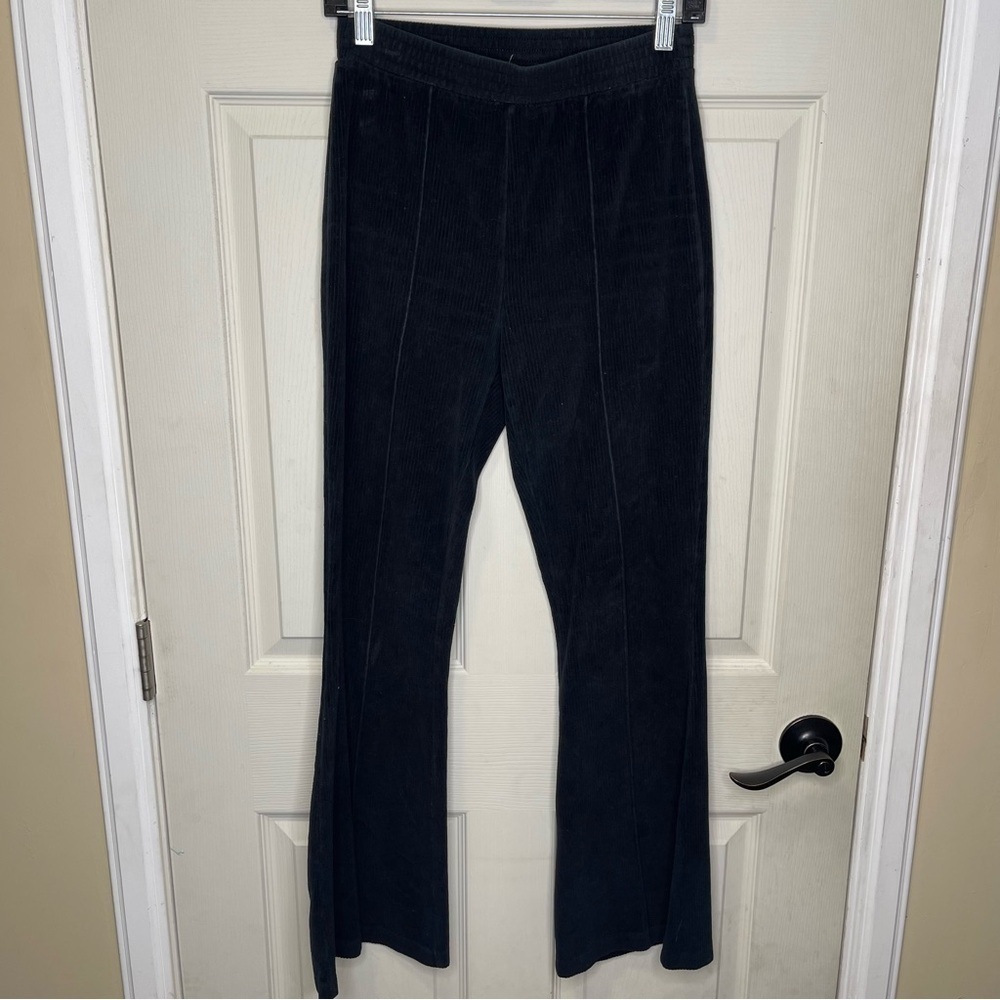 Aerie black corduroy flare pants Sz Small